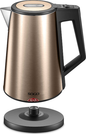 Sogo Βραστήρας 1.7lt 1830W Χρυσός