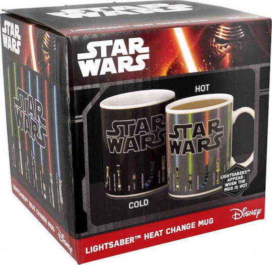 Paladone Star Wars - Lightsaber Heat Change Κούπα από Πορσελάνη Μαύρη 300ml