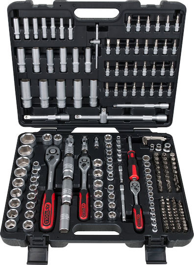 Ks Tools Set Ratchet 1\2" & 1\4" & 3\8" 195pcs
