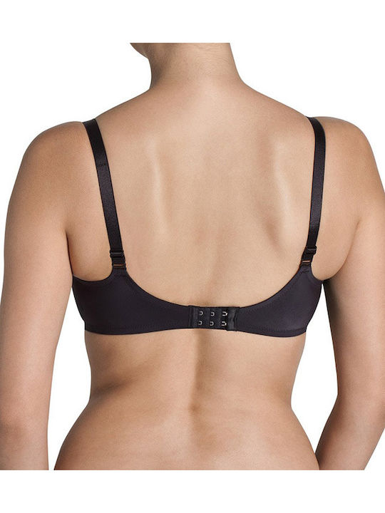 Contouring Sensation Minimizer Minimizer Bra without Padding Underwire Black