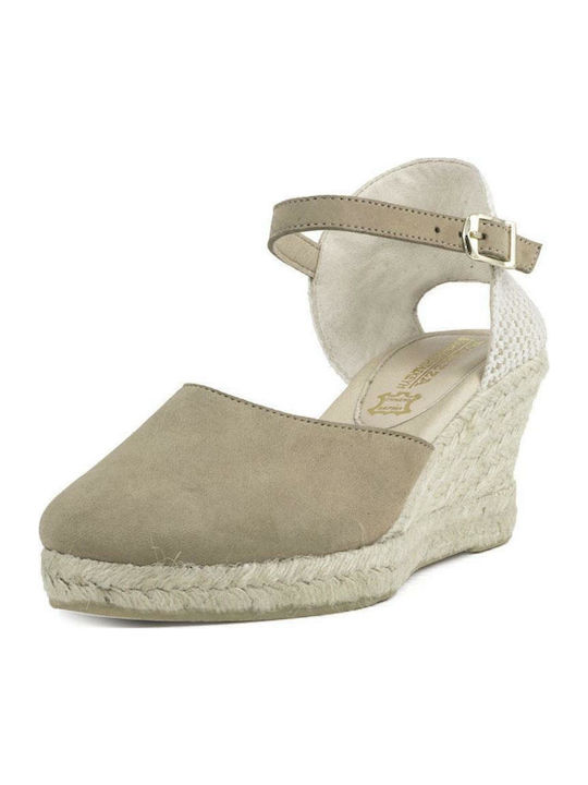 Ragazza Women's Suede Platform Espadrilles Beige