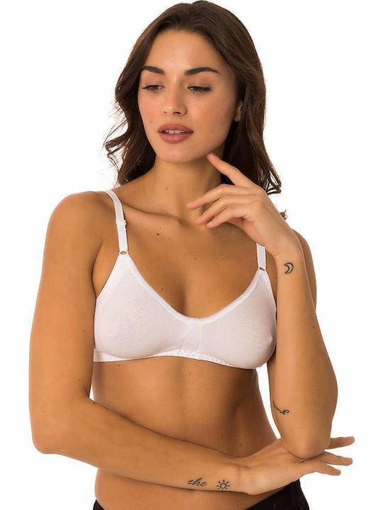 Basic N Bra without Padding without Underwire White