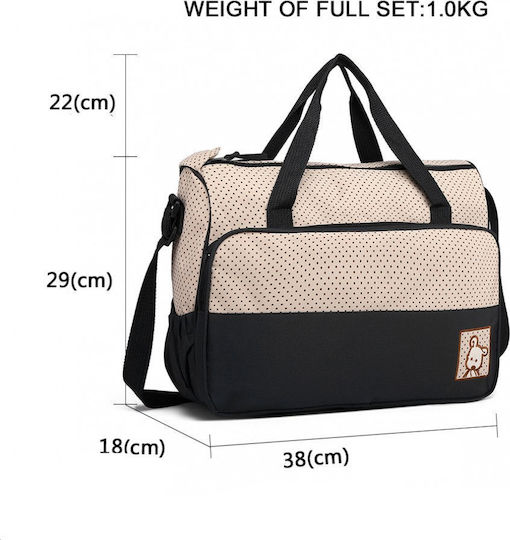 Miss Lulu Shoulder/Hand Diaper Bag Diaper Bag Black