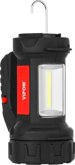 Vipow Lumină de lucru și de sit, cu baterie Proiector de Mână LED IP20 cu Luminozitate Maximă 200lm Integrat Negru