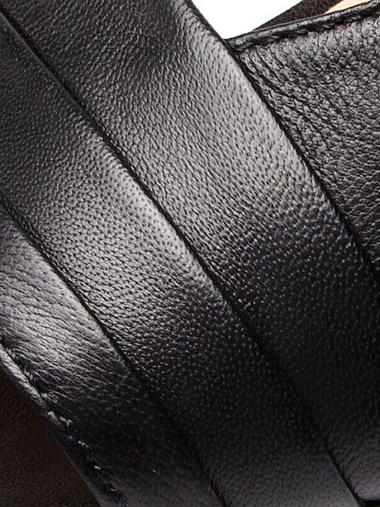 Din piele Sandale Negre