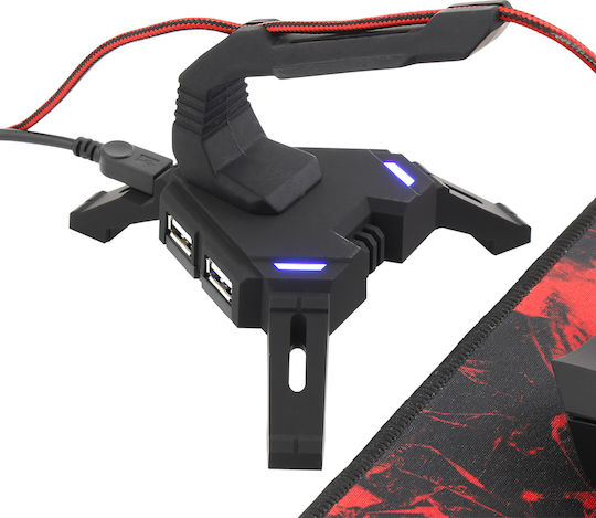 White Shark Mouse Bungee USB Hub X-200 Scorpion Black