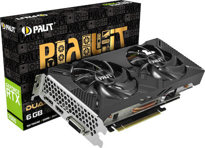 Palit GeForce RTX 2060 6GB GDDR6 Dual Κάρτα Γραφικών PCI-E x16 3.0 με HDMI και DisplayPort