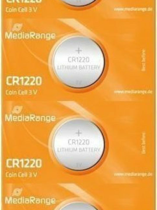 MediaRange Lithium Coin Cell Μπαταρίες CR1220 3V 5τμχ