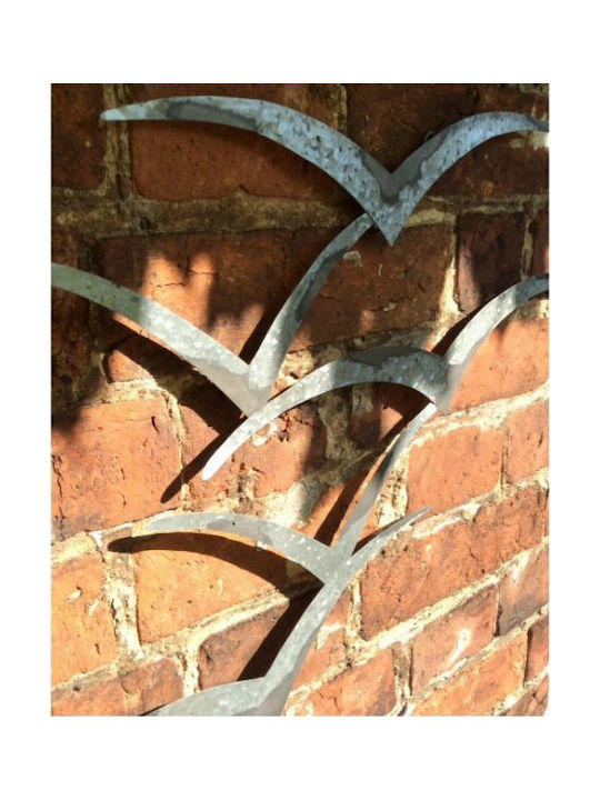 Synchronia 3D Wall Decor Silver Made of Metal 53x1.5x32cm