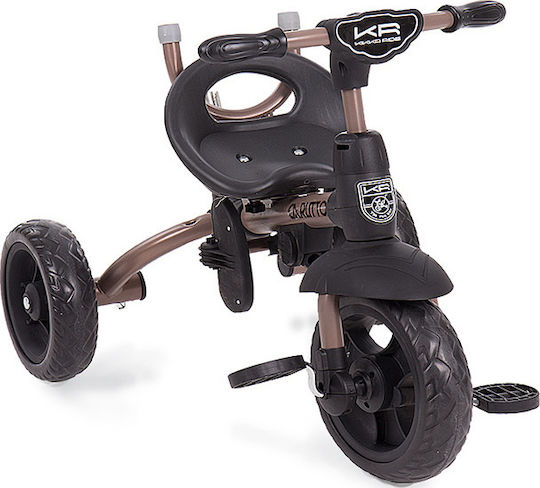 Kikka Boo Carlitto Kids Tricycle Convertible, With Storage Basket, Sunshade & Push Handle for 18+ Months Beige