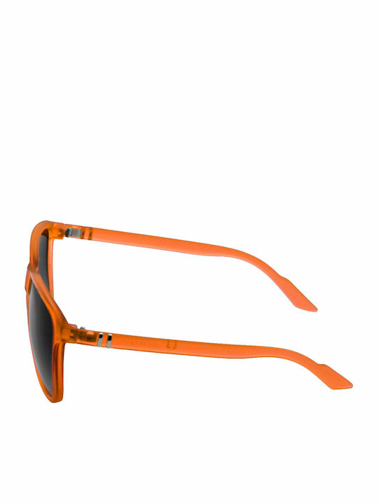 Mstrds Chirwa Men's Sunglasses with Orange Plastic Frame and Black Lens