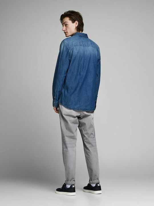 Jack & Jones Ανδρικό Παντελόνι Chino με Slim Εφαρμογή Light Grey