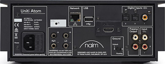 Naim Uniti Atom (HDMI) Integriert Hi-Fi-Verstärker Stereo 40W/8Ω Schwarz