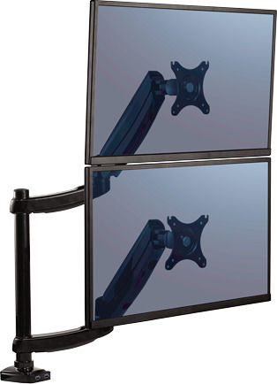 Fellowes Platinum Desktop Stand for 2 Monitors up to 27" with Arm