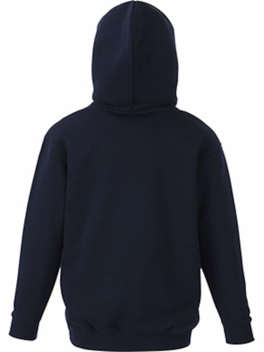 Fruit of the Loom Kids Sweatshirt Cardigan with Hood Navy Blue