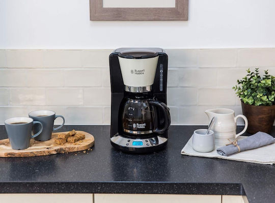 Russell Hobbs Προγραμματιζόμενη Καφετιέρα Φίλτρου 1100W Beige