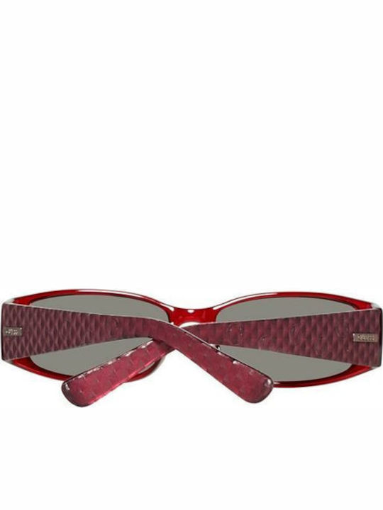 Guess Women's Sunglasses with Red Horn-Rimmed Frame and Grey Gradient Lenses GU7259 F63