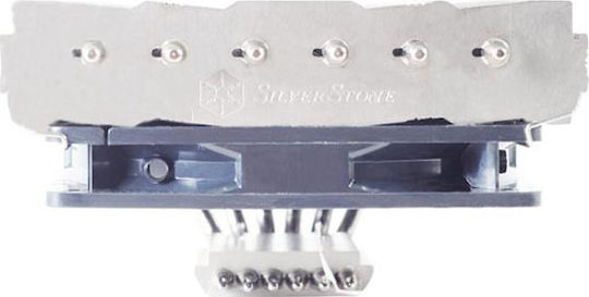 Silverstone NT06-Pro V2 Ψύκτρα Επεξεργαστή Low Profile για Socket AM4/115x/AM3/AM3+ Ασημί