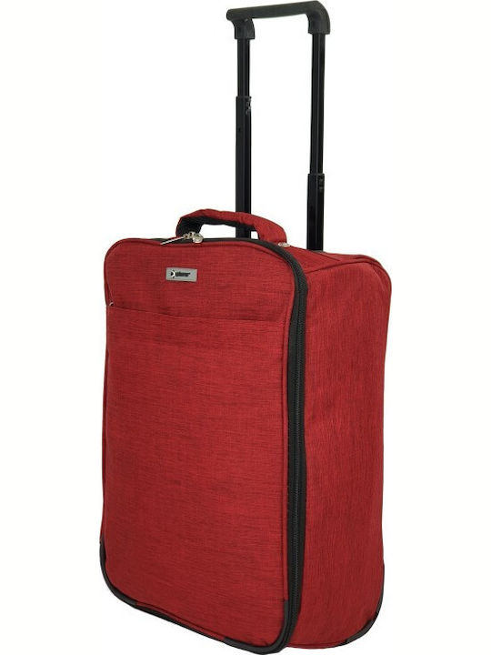 Explorer Luggage EX0524 Βαλίτσα Ταξιδίου Καμπίνας Υφασμάτινη Κόκκινη με 2 Ρόδες Ύψους 50εκ.