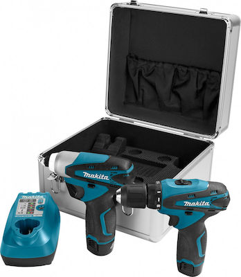 Makita LCT204 Σετ Δραπανοκατσάβιδο & Παλμικό Κατσαβίδι με Μπαταρίες