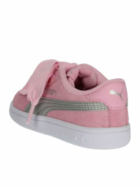 Puma Kinder-Sneaker Smash V2 Ribbon AC INF Rosa