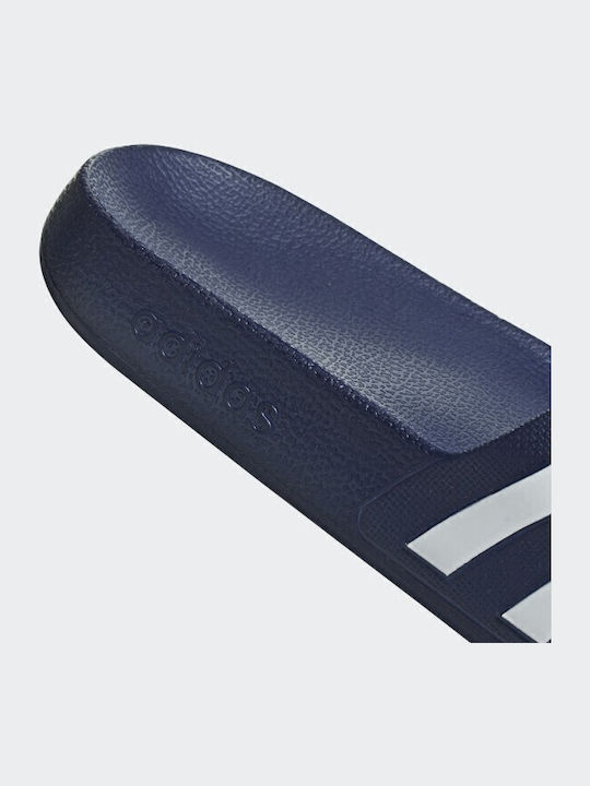 Adilette Aqua Men's Slides Dark Blue / Cloud White