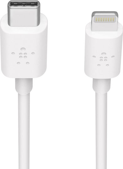 Belkin Boost Charge USB-C to Lightning Cable 18W Λευκό 1.2m (F8J239bt04-WHT)