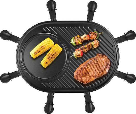 Unold Επιτραπέζια Ηλεκτρική Ψησταριά Raclette Λείας και Αυλακωτής Πλάκας 1200W με Ρυθμιζόμενο Θερμοστάτη