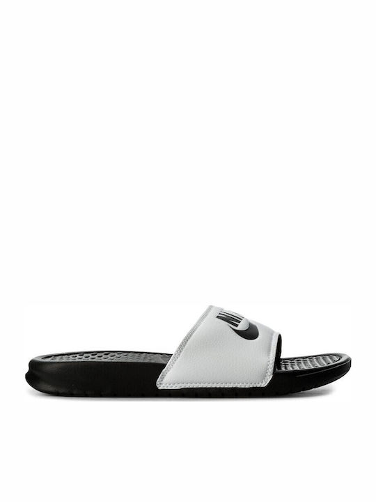 Benassi Just Do It Ανδρικά Slides Λευκά