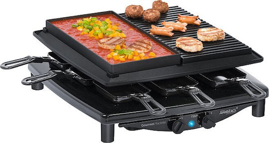 Steba RC 4 Plus Deluxe Επιτραπέζια Ηλεκτρική Ψησταριά Raclette Αυλακωτής Πλάκας 1450W με Ρυθμιζόμενο Θερμοστάτη 39x37εκ.