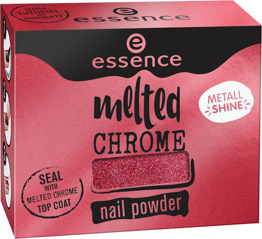 Essence Melted Chrome Nail Powder Σκόνη Διακόσμησης για Νύχια σε Κόκκινο Χρώμα