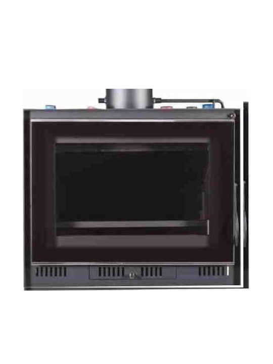 Metlor Mini Vitrus AC Ενεργειακό Τζάκι Κασέτα Ξύλου Καλοριφέρ 26.6kW Ίσιο με Ανοιγόμενη Πόρτα Ανοιχτού Δοχείου