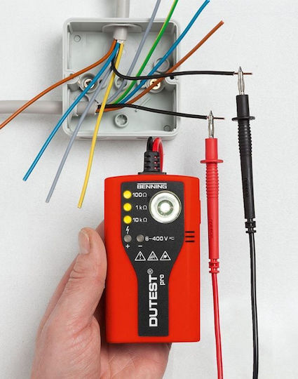 Benning Spannungsprüfer 050156 AC/DC Kategorie III mit Messbereich 6 - 400V