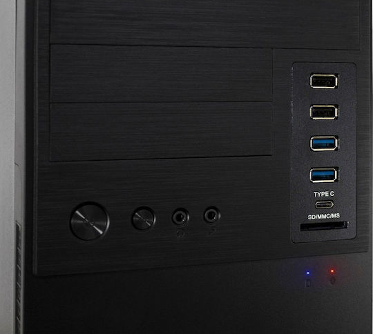 Inter-Tech IT-6865 Mikro-Turm Computergehäuse Schwarz