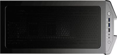 Cougar Gemini S Gaming Midi Tower Κουτί Υπολογιστή με Πλαϊνό Παράθυρο και RGB Φωτισμό Μαύρο