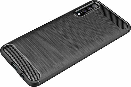 Hurtel Carbon Brushed Back Cover Σιλικόνης Μαύρο (Galaxy A50)