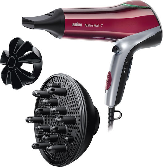 Braun Satin Hair 7 Colour Dryer HD770 with Colour Saver Technology Ionic Hair Dryer with Diffuser 2200W S0442359