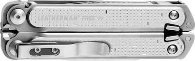 Leatherman Free P2 Πολυεργαλείο με Θήκη Ασημί