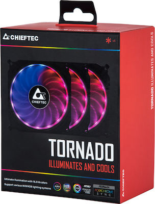 Chieftec CF-3012 RGB 120mm 6-Pin Case Fan 3-pack