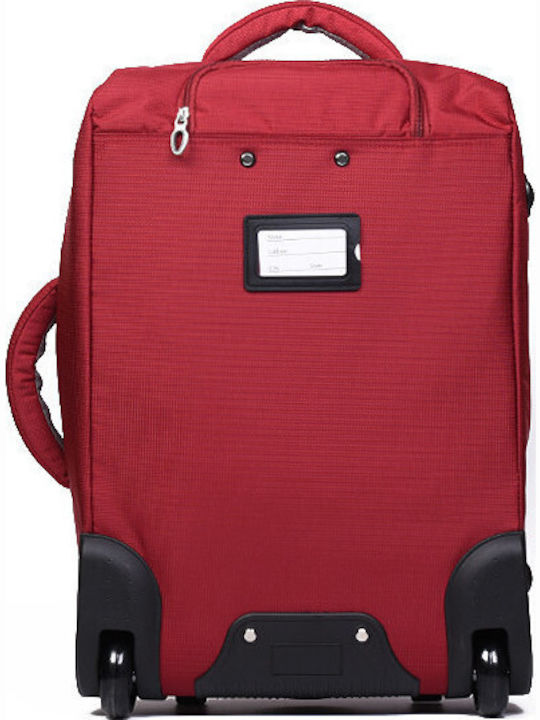 Airtex Paris Valiză De Călătorie Cabină Din Material Textil Roșie Cu 2 Roți Înălțime 50 Cm