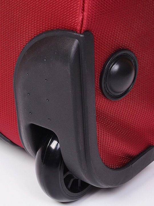Airtex Paris Valiză De Călătorie Cabină Din Material Textil Roșie Cu 2 Roți Înălțime 50 Cm