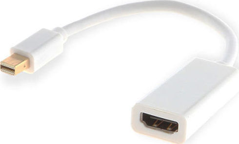 Savio Μετατροπέας mini DisplayPort male σε HDMI female Λευκό 1τμχ CL-57