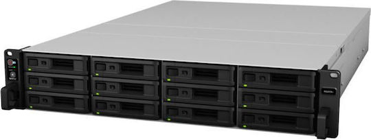 Synology RackStation RS2418+ NAS Rack with 12 slots for HDD/M.2/SSD and 4 Ethernet ports