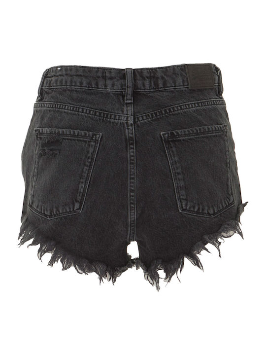 Eliza Cut Off Women's Jean Shorts Black
