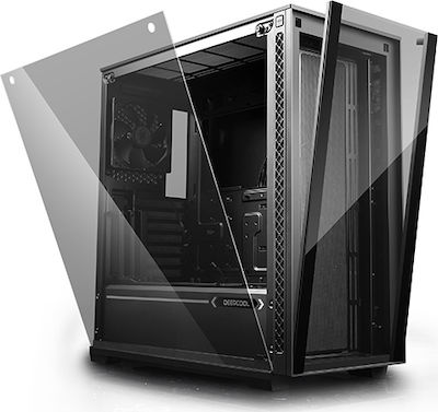 Deepcool Matrexx 70 Gaming Midi Tower Κουτί Υπολογιστή με Πλαϊνό Παράθυρο Μαύρο