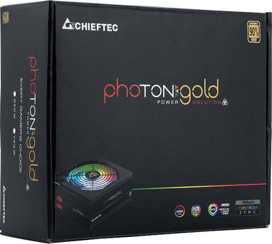 Chieftec Photon 750W Schwarz Computer-Netzteil Semi-Modular 80 Plus Gold