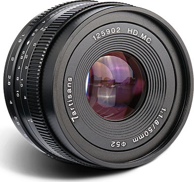 7artisans Crop Camera Lens 50mm f/1.8 Photoelectric Telephoto for Fujifilm X Mount Black