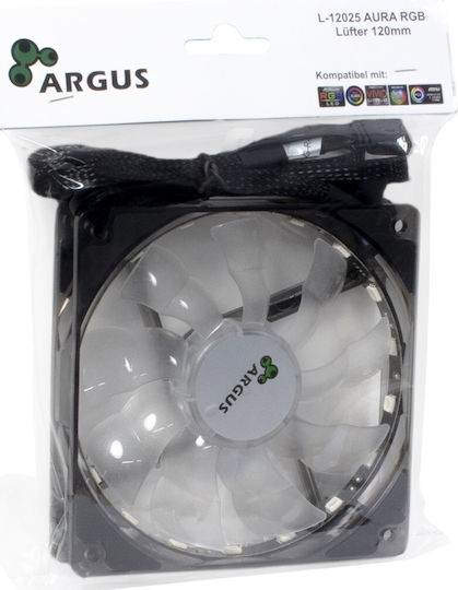 Inter-Tech L-12025 Aura RGB Ventilator Carcasă cu Conexiune 4-Pin PWM 1buc