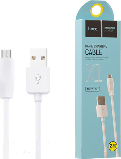 Hoco Regular USB 2.0 to micro USB Cable Λευκό 2m (X1)