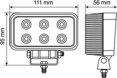 Lampa WL-2 LED Headlight Universal 10-30V 18W 11.1cm 1pcs L7231.3